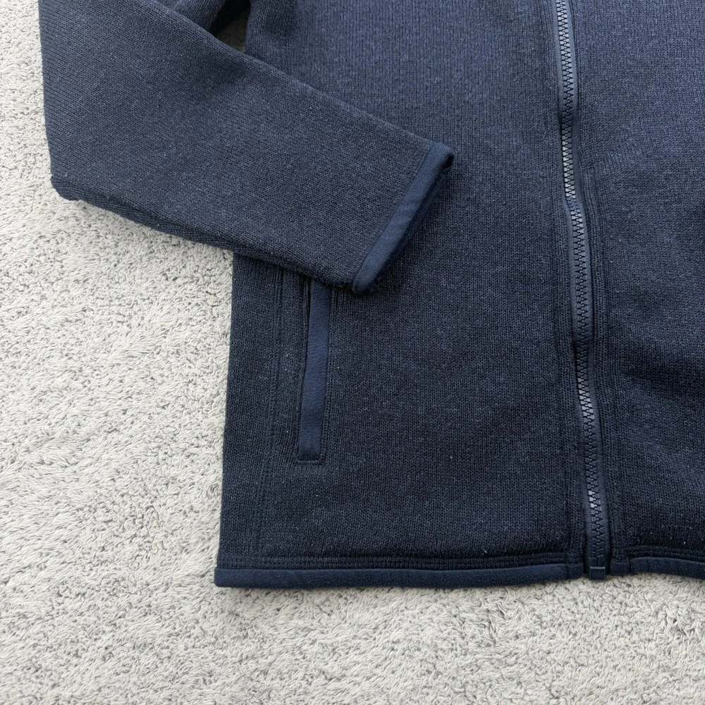 Patagonia Better Sweater Jacket Boys Medium 10 Navy Blue Zip Pockets Fleece Cozy